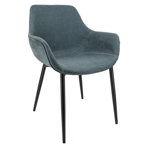 LeisureMod Markley Leather Dining Armchair