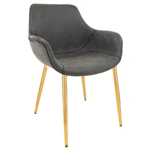 LeisureMod Markley Leather Dining Armchair