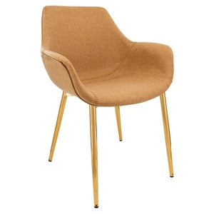 LeisureMod Markley Leather Dining Armchair