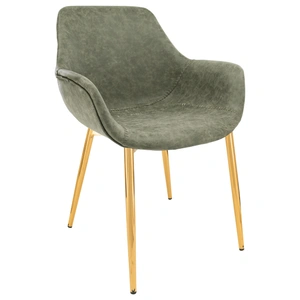 LeisureMod Markley Leather Dining Armchair