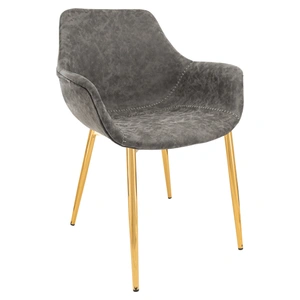 LeisureMod Markley Leather Dining Armchair