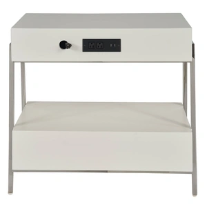 Universal Furniture Ingrid Wood/Metal Nightstand w/2 Drawers