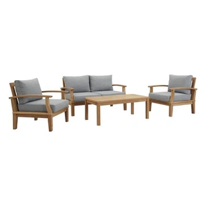 Modway Furniture Marina 4-Pc Outdoor Patio Teak Set, Composition 1