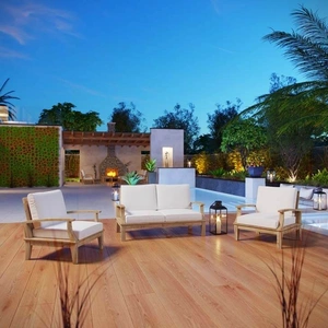 Modway Furniture Marina 3-Pc Outdoor Patio Teak Set, Composition 1