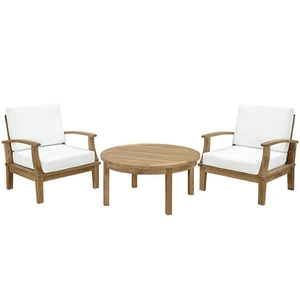 Modway Furniture Marina 3-Pc Outdoor Patio Teak Set, Composition 2