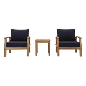 Modway Furniture Marina 3-Pc Outdoor Patio Teak Set, Composition 3