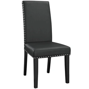Modway Furniture Parcel Dining Vinyl Side Chair, Black