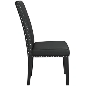 Modway Furniture Parcel Dining Vinyl Side Chair, Black