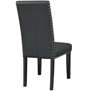 Modway Furniture Parcel Dining Vinyl Side Chair, Black