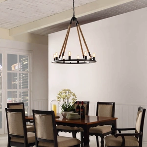 Modway Furniture Encircle Metal Chandelier, Black