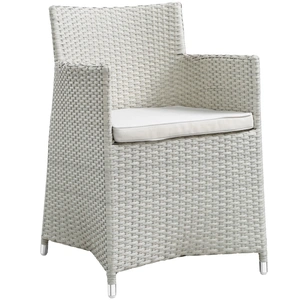 Modway Furniture Junction 7-Pc Outdoor Patio Dining Set, Composition 2, Gray/White