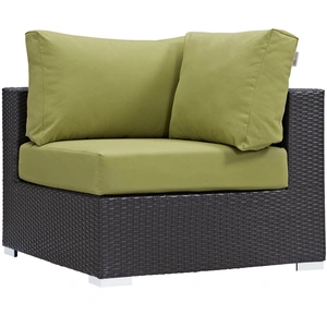Modway Furniture Convene Outdoor Patio Synthetic Rattan Weave Corner