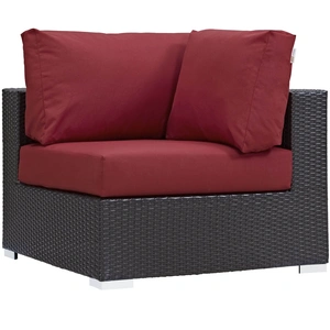 Modway Furniture Convene Outdoor Patio Synthetic Rattan Weave Corner