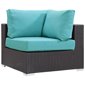 Modway Furniture Convene Outdoor Patio Synthetic Rattan Weave Corner