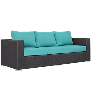 Modway Furniture Convene Outdoor Patio Synthetic Rattan Weave Sofa