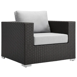 Modway Furniture Sojourn Sunbrella/Synthetic Rattan Weave Outdoor Patio Armchair