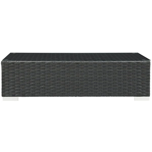 Modway Furniture Sojourn Synthetic Rattan Weave Outdoor Patio Coffee Table, Chocolate