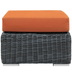 Modway Furniture Summon Sunbrella/Synthetic Rattan Weave Outdoor Patio Ottoman