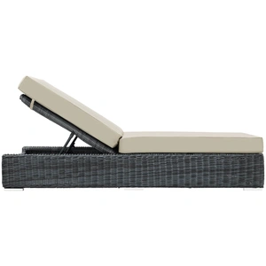 Modway Furniture Summon Sunbrella/Synthetic Rattan Weave Outdoor Patio Chaise Lounge