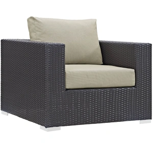 Modway Furniture Convene Synthetic Rattan Weave/Fabric Outdoor Patio Armchair