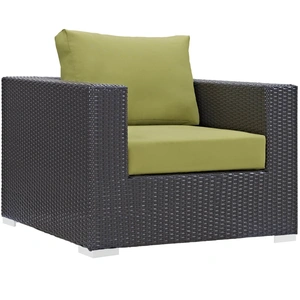 Modway Furniture Convene Synthetic Rattan Weave/Fabric Outdoor Patio Armchair