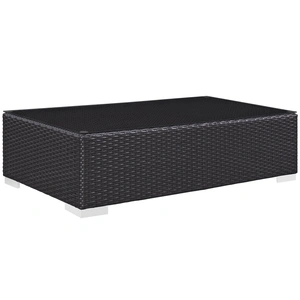 Modway Furniture Convene Synthetic Rattan Weave Outdoor Patio Coffee Table, Espresso