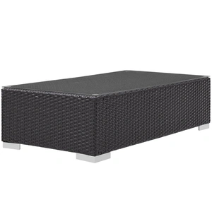 Modway Furniture Convene Synthetic Rattan Weave Outdoor Patio Coffee Table, Espresso