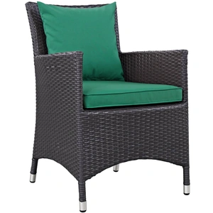 Modway Furniture Convene Dining Outdoor Patio Synthetic Rattan Weave/Fabric Armchair