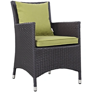 Modway Furniture Convene Dining Outdoor Patio Synthetic Rattan Weave/Fabric Armchair
