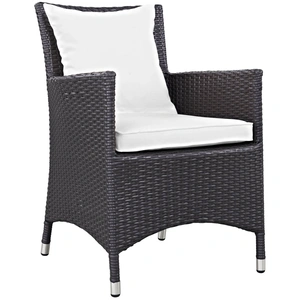 Modway Furniture Convene Dining Outdoor Patio Synthetic Rattan Weave/Fabric Armchair