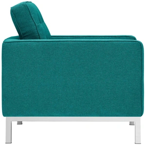 Modway Furniture Loft Tufted Fabric Armchair, Teal
