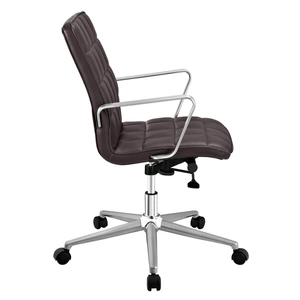 Modway Furniture Tile Vinyl Adjustable Swivel Office Chair, Brown