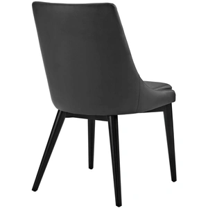 Modway Furniture Viscount Vinyl Dining Chair, Black