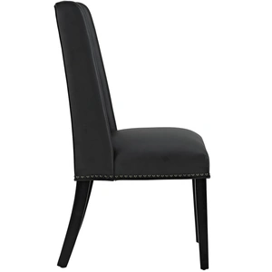 Modway Furniture Baron Vinyl Dining Chair, Black