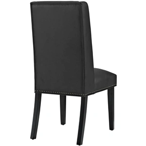 Modway Furniture Baron Vinyl Dining Chair, Black