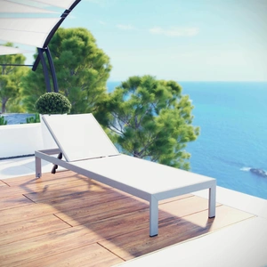 Modway Furniture Shore Outdoor Patio Aluminum Mesh Chaise