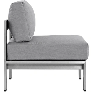 Modway Furniture Shore Armless Outdoor Patio Aluminum Chair