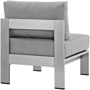 Modway Furniture Shore Armless Outdoor Patio Aluminum Chair