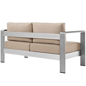Modway Furniture Shore Outdoor Patio Fabric Loveseat