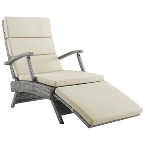 Modway Furniture Envisage Chaise Outdoor Patio Wicker Rattan Lounge Chair