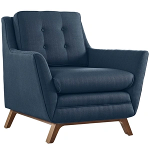 Modway Furniture Beguile 3-Pc Upholstered Fabric Living Room Set, Composition 3, Azure