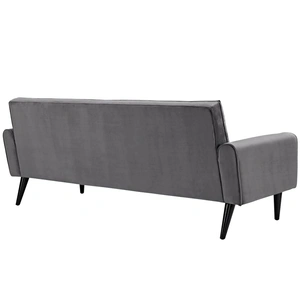 Modway Furniture Delve Performance Velvet Sofa, Gray