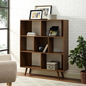 Modway Furniture Transmit Wood Bookcase, Walnut