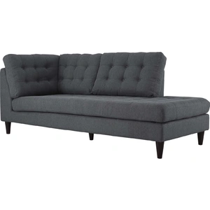 Modway Furniture Empress Upholstered Fabric Right Facing Bumper Chaise