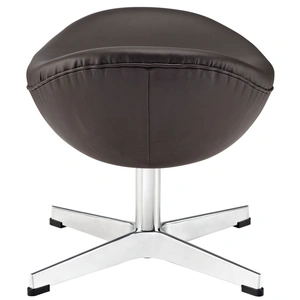 Modway Furniture Glove Leather Adjustable Height Ottoman, Brown/Aluminum
