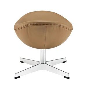 Modway Furniture Glove Leather Adjustable Height Ottoman, Terracotta/Aluminum
