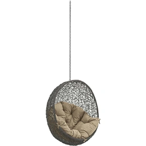 Modway Furniture Hide Outdoor Patio Synthetic Rattan Weave Swing Chair Without Stand