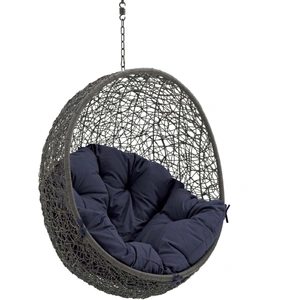 Modway Furniture Hide Outdoor Patio Synthetic Rattan Weave Swing Chair Without Stand
