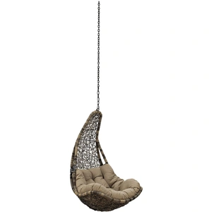Modway Furniture Abate Outdoor Patio Synthetic Rattan Weave Swing Chair Without Stand