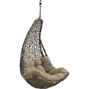 Modway Furniture Abate Outdoor Patio Synthetic Rattan Weave Swing Chair Without Stand
